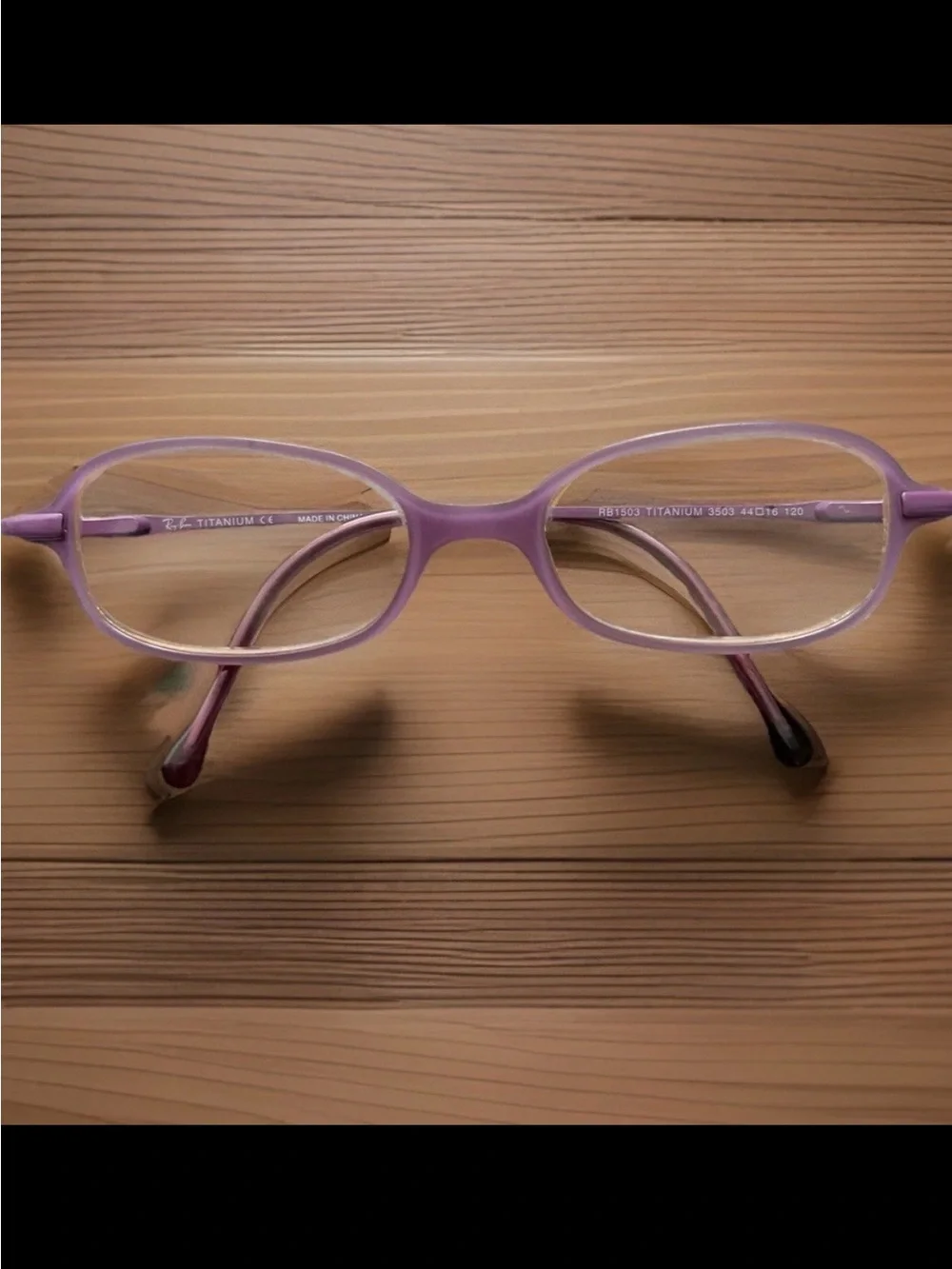 Vtg RAY BAN Eye Glasses/Frames Purple Pink Orange Titanium RB1503 3503 44 16 120